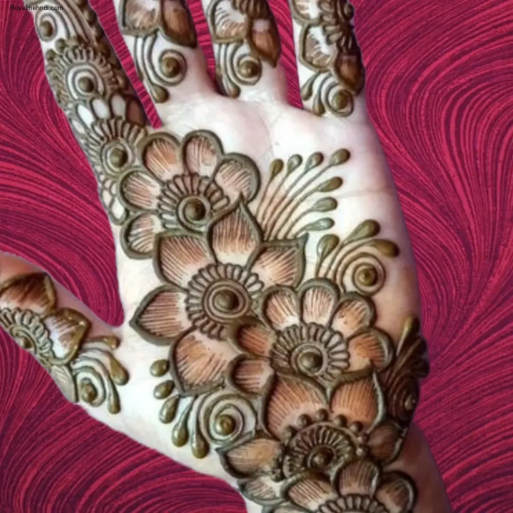 small flower mehndi design