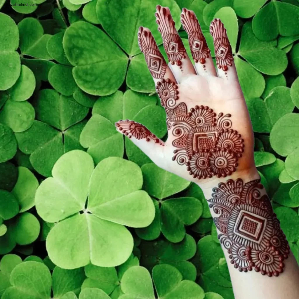 mehndi flower design simple