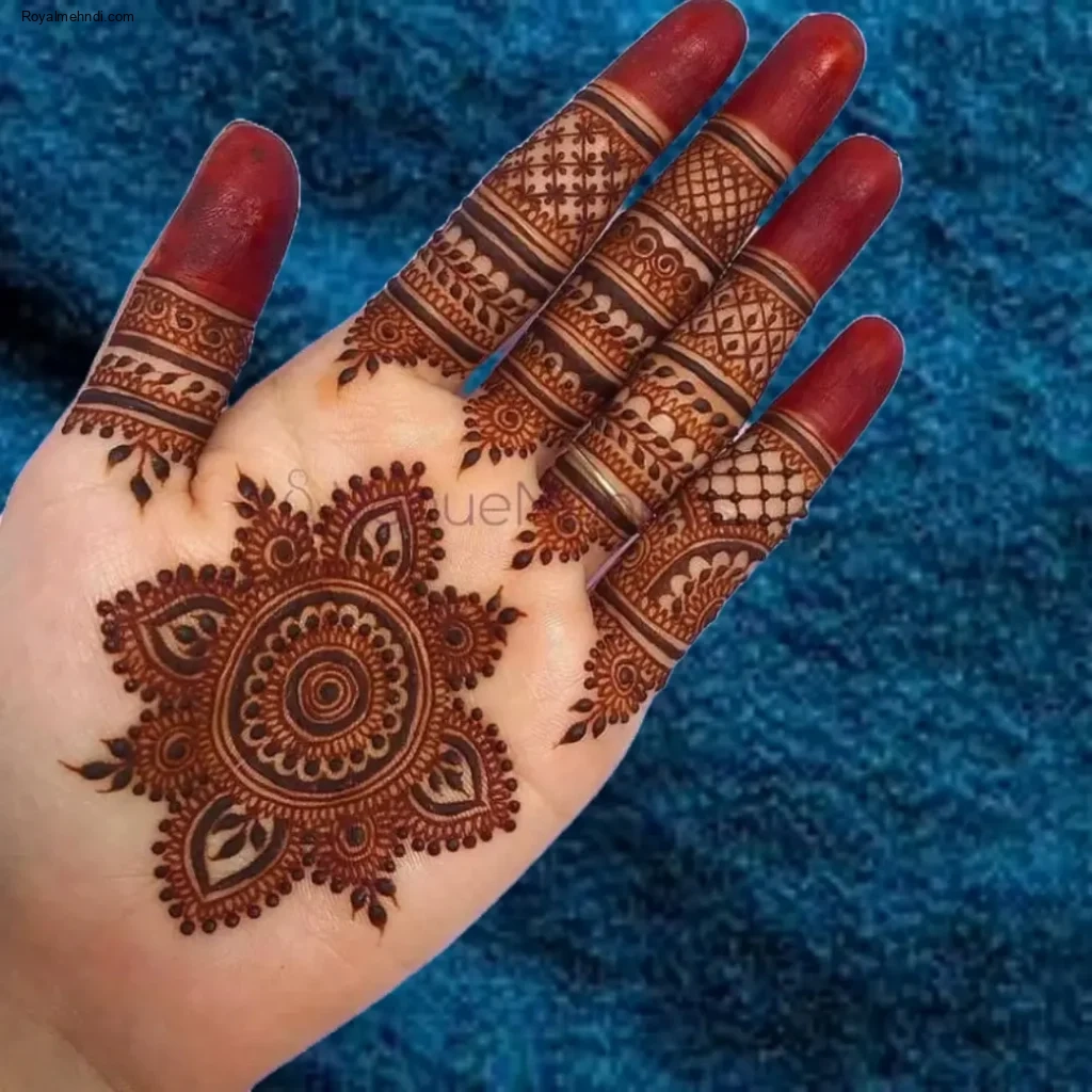 mehndi flower design simple