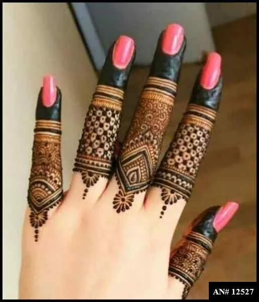 easy simple finger mehndi design