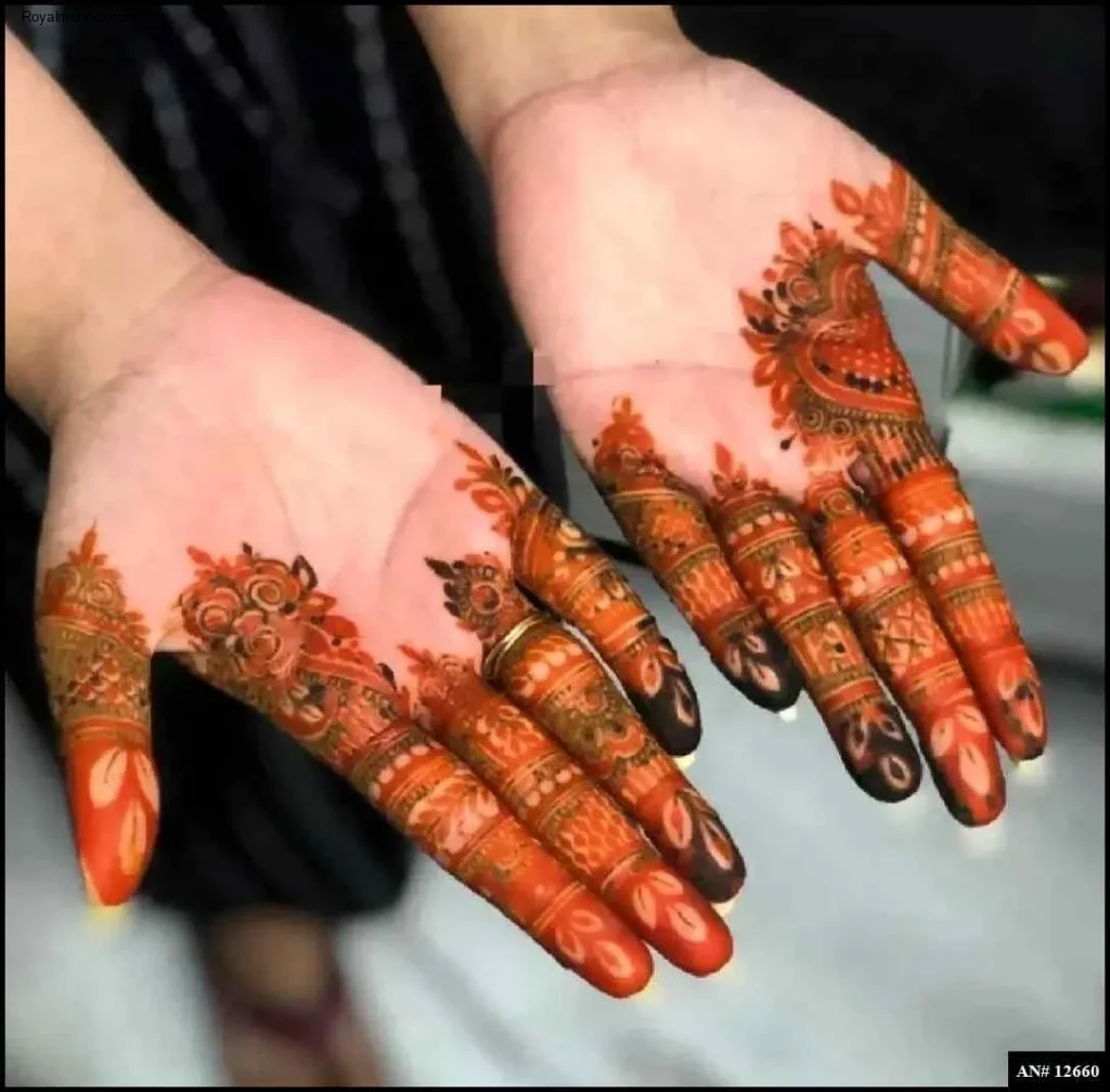 easy simple finger mehndi design