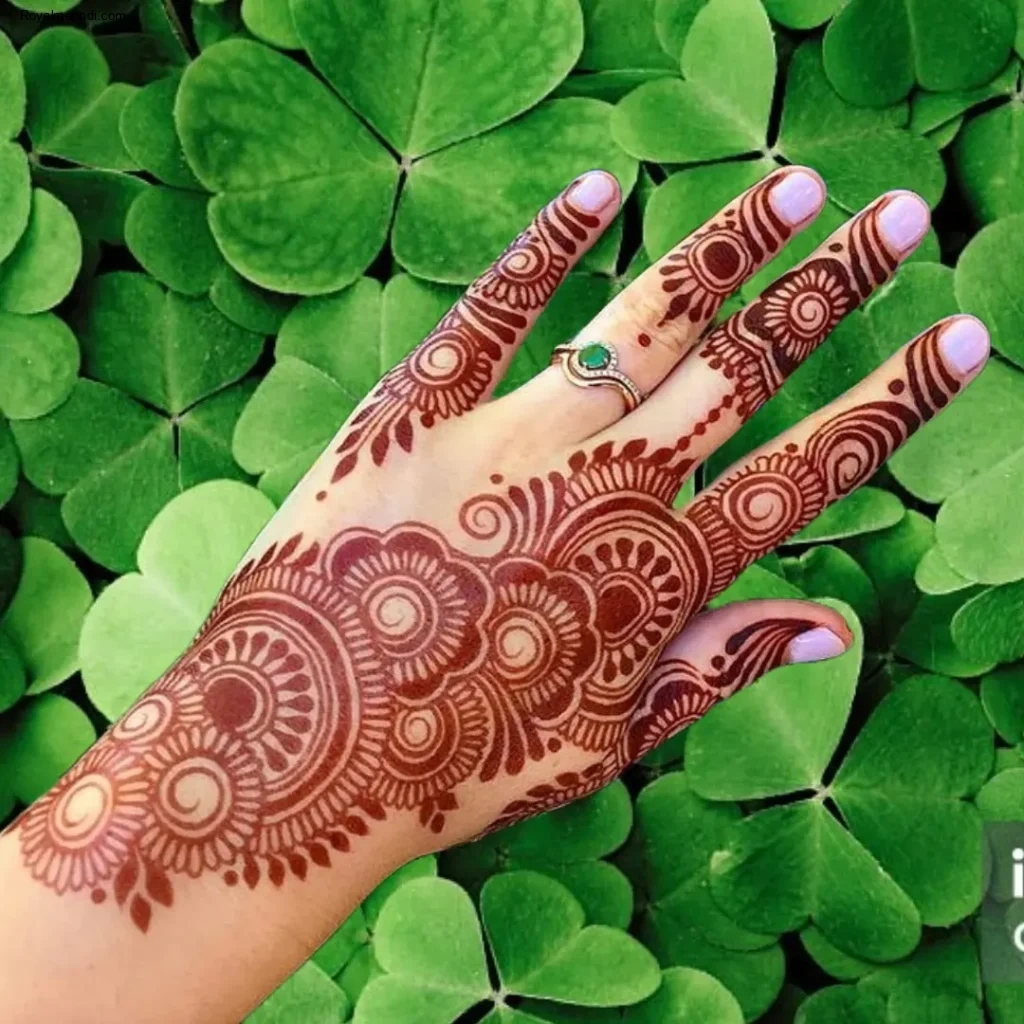 mehndi flower design