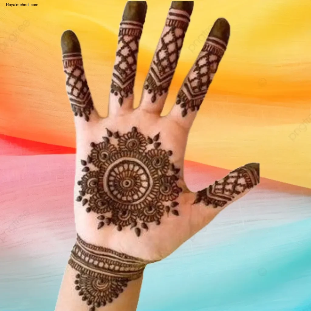 gol tikki mehndi design