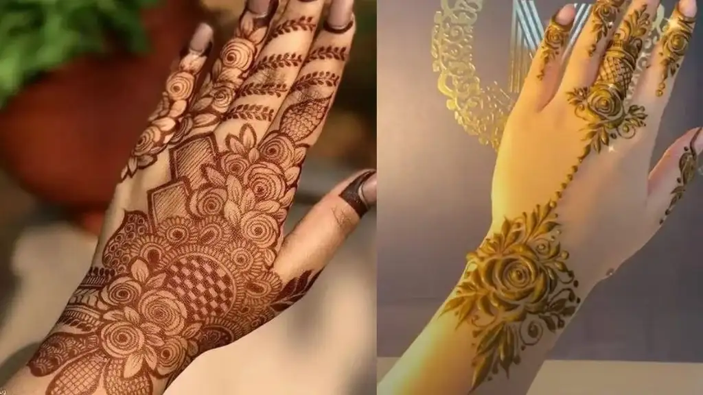 फूलो के जैसा प्यारा दिखेगा आपका हाथ जब लगाएगी ये गुलाब वाली मेहंदी की डिज़ाइन
